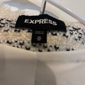 Express Blazer white with black stripes